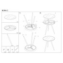 Стол журнальный SIGNAL BORA C зеркальный/хром, 41/46
